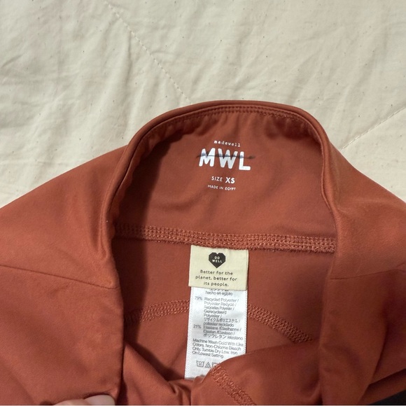 Madewell MWL Women’s Athletic Leggings Dusty Rose Red Activewear Size XS - Picture 4 of 8
